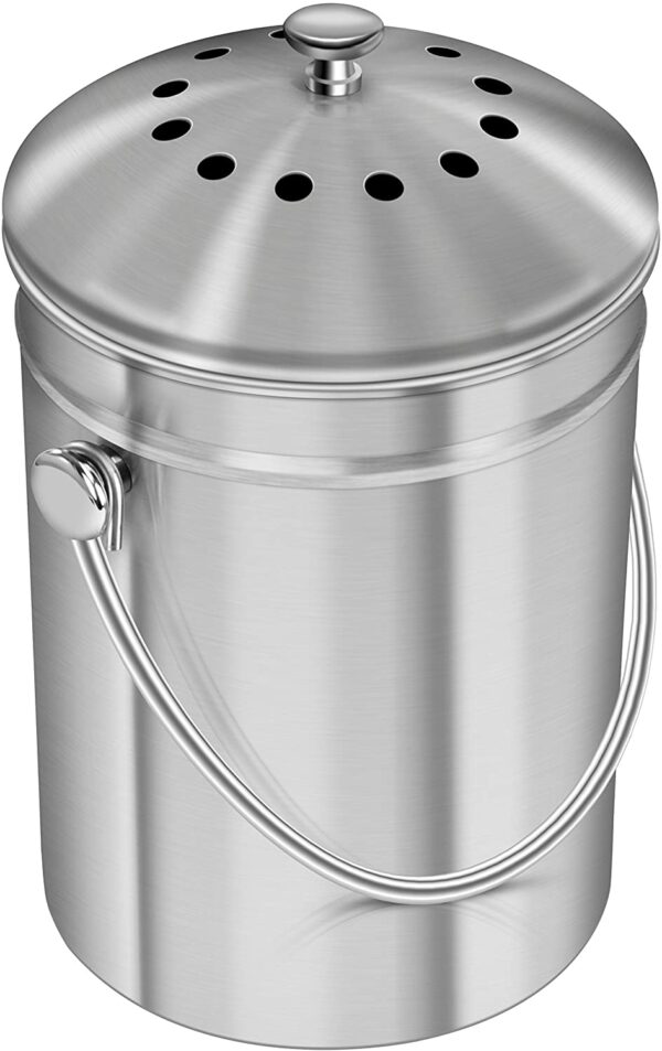 Utopia Kitchen Stainless Steel Compost Bin